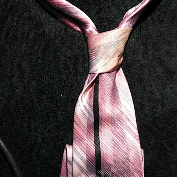 Marco Biella pink & black, 100% silk tie - Picture 6 of 6